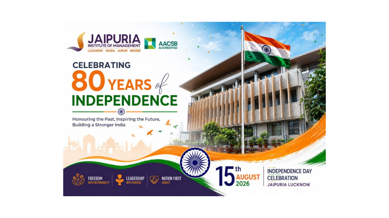 80 Years of Freedom: Celebrating Independence, Responsibility & Leadership at Jaipuria Lucknow