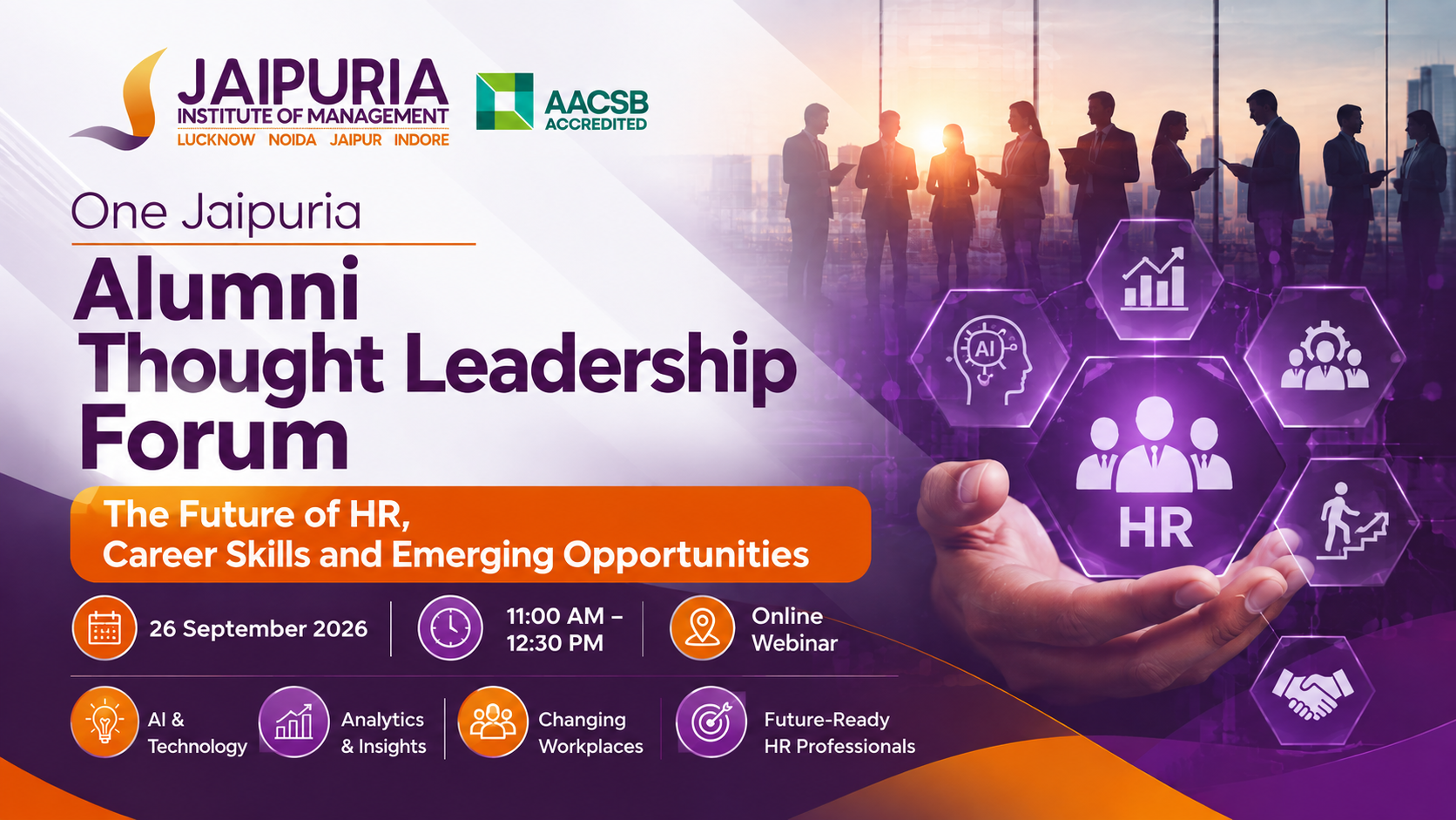 One Jaipuria Alumni Thought Leadership Forum Explores the Future of HR, Career Skills and Emerging Opportunities